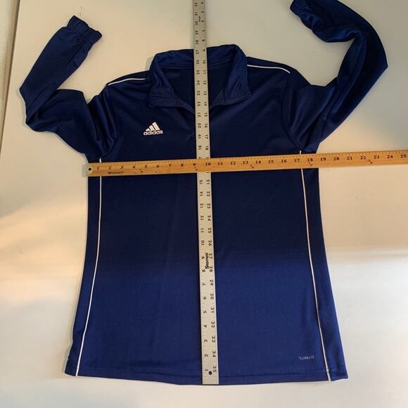 Adidas Sweatshirt Womens M Medium Royal Core 18 Climalite Soccer Half Zip Top - Picture 7 of 11